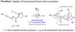 Visible-Light-Mediated Macrocyclization for the Formation of Azetine-Based Dimers