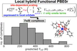 Improving Predictions of Spin-Crossover Complex Properties through DFT Calculations with a Local Hybrid Functional